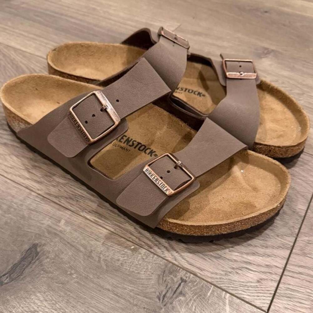 Birkenstock Arizona Sandals Mocha Birko-Flor Size 45 12 - Picture 4 of 5